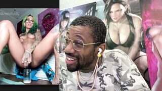 Taut Hairless Vagina Black Bitch Plays With Herself And Eats Her Own Twat Cream