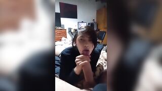 Meg Perverted festeja Argentina Campeon vs Brasil Y se llena la cara de leche - CAMPEON ARGENTINA