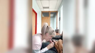 Office bitch sucks bosses ramrod