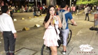 My Ally controls my climax with the lush of lovense in a public park and I make a great squirt