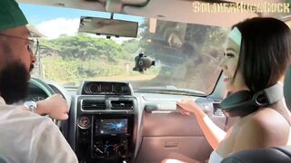 Large-assed Colombian needs hydration and her neighbour fills her throat with sperm - DanielaAndrea