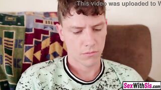 Tiny golden-haired teen step sister seduces and bangs step bro to get back at ex BF