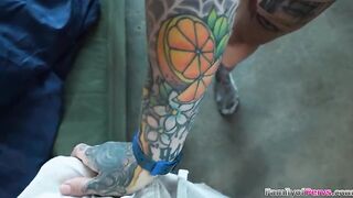 Breasty stepsister Keisha Grey plays along with her stepbro until shes totally undressed ifo him.This guy pulls out his jock and screws her shaggy cunt