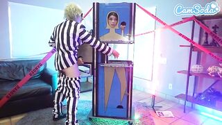 Beetlejuice Has an Epic Cosplay Three-some With Wednesday Addams and Large Titties Stepmom