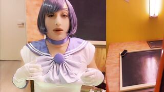 Sailor mercury's masturbation with teat toy and anal put in. Please see my asshole!