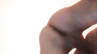 At the edge of the daybed, his large dick slips into her large snatch.