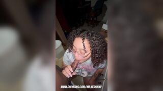 Large Titty Latin chick Sucking BBC