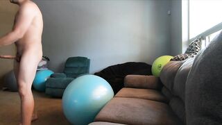 Yoga Ball Screw and Ejaculation