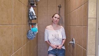 Juicy test on pink tube top