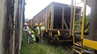 The workers went hard at lunchtime, banged their passive colleague and gave him a lot of milk for dessert. Part I