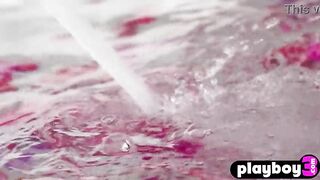 Hot Oriental hotty disclosed breathtaking body and small hottie posed absolutely undressed after striptease