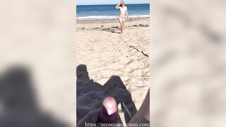 Beach sex white shiny bikini mother I'd like to fuck enjoys doggy position