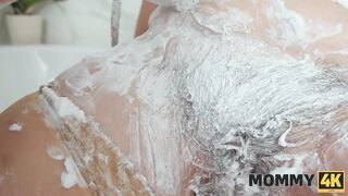 MOMMY4K. Shaving aged snatch ended up as hawt baths screw