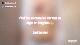 I'm making myself climax in the bathroom!