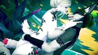 ???? Feral Yiff Wolf Breeds His Bunny Angel Pet ! ???? - VRCHAT FUR ERP