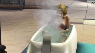 Te cuento mi historia como madrastra seductora mientras me toco en la tina del baño / The sims