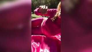 I’m solely wearing my socks in the midst of this field... look how soaked I'm for u playgirl