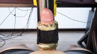 One Hour Endless Edging Milking Session by Automated Fleshlight