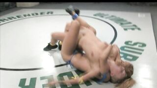 Starlet Isis Love kicking butt in undressed wrestling