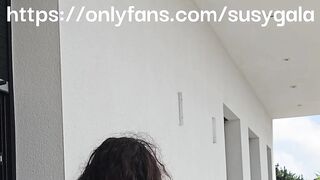 I bang a neighbour during the time that some hawt neighbors see us from the balcony and we end up in couch