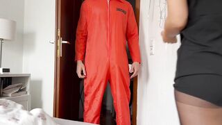 Stepsis gets Banged Hard and Stepbro Cums Twice on Halloween