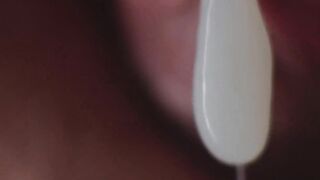 Solo Real masturbation and Climax With Slow Motion Jizz Close-up