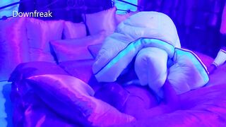 Humping Satin Couch Below the Ebony Lights