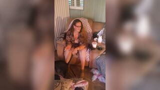 Hot Breasty Amateur mother I'd like to fuck In Camo Mini Night Gown (cleavage, haunches, and legs)