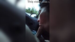 POV sucking my boyfriend's dong inside the car