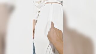 A pretty lady in traditional Vietnamese attire in a foreign land - Ao Dai student