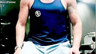 Hawt, manly man makes homo porn movie scene like a faggot in chastity