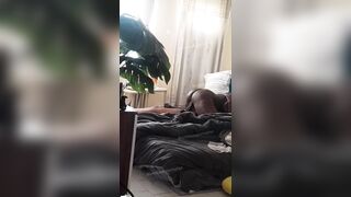 SNEAKY HOMEMADE SCENE(STUD GROANS LOUD SHAMELESSLY UNDERNEATH RIDING PONT OF TIME WITH LARGE ASSED BLACKMINAJ)