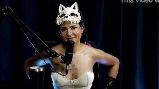 Nasty beauty shows her tits to answer "Not ever Have I Ever" and does a fleshly striptease - Barbara Sol (SEE ON: SHEER/RED)