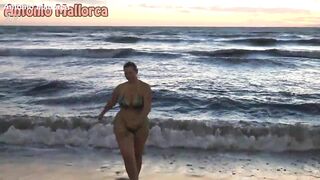Banging a Curvy Large Titties German Tourist Picked Up in The Beach