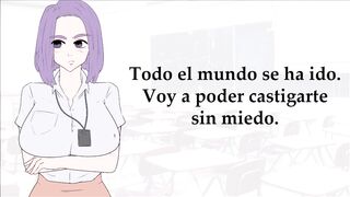 JOI profesora te masturba con unas cuerdas.