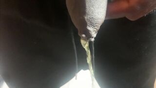 Taking a Void urine in Public Bath - Close Up