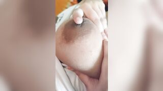 SLUTTY Wife Pressing Her BREASTS.! ???? HOME ALONE.!!