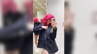 super lustful in the dressing room... see me finger my moist twat in advance of i leave