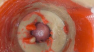 Cum out of goo, flawless closeup from inside