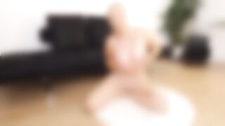 Nylon encasement fetish with masturbation and anal