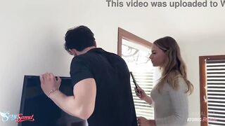 Blond Sexually excited Wife Seduces Shy Antenna Chap and Gets Screwed Hard