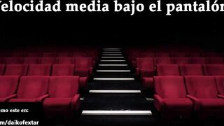 JOI - Masturbándote en el cine, fantasía en español.