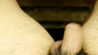 Orgasmo Masculino, masturbación de pene grueso
