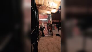 Trying On Recent Formal Green Suit With Spit Down Side