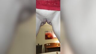 This babe pee's the couch