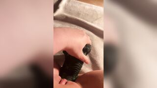 Monster knob vibrator for my taut vagina until I squirt
