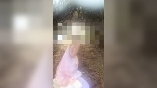 Rubbing my vagina in the swamp