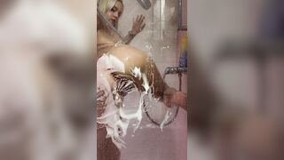 Large natural titties slender blond doxy pink cunt & unfathomable butt ???? Sub OF