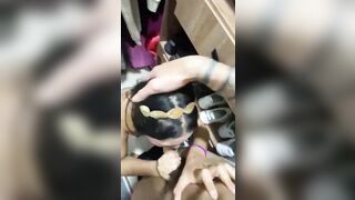 Large booty latin babe screams throughout locked door