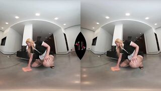 Sultry Maid Teases in Small Petticoat & Sheer Pants - Widens Legs & Pulls 'em Aside During the time that Mopping